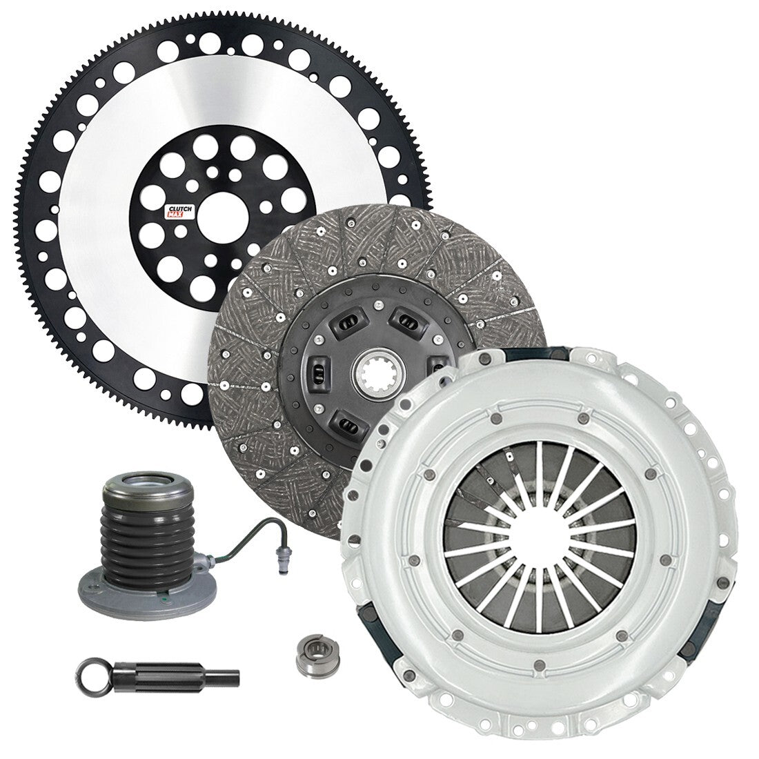 CLUTCHMAX OEM CLUTCH KIT & PERFORMANCE CHROMOLY FLYWHEEL WITH SLAVE CYLINDER BUNDLE SET [CM07187HDWS-LSF07023-CK]