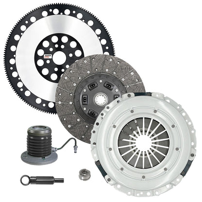 CLUTCHMAX OEM CLUTCH KIT & PERFORMANCE CHROMOLY FLYWHEEL WITH SLAVE CYLINDER BUNDLE SET [CM07187HDWS-LSF07023-CK]