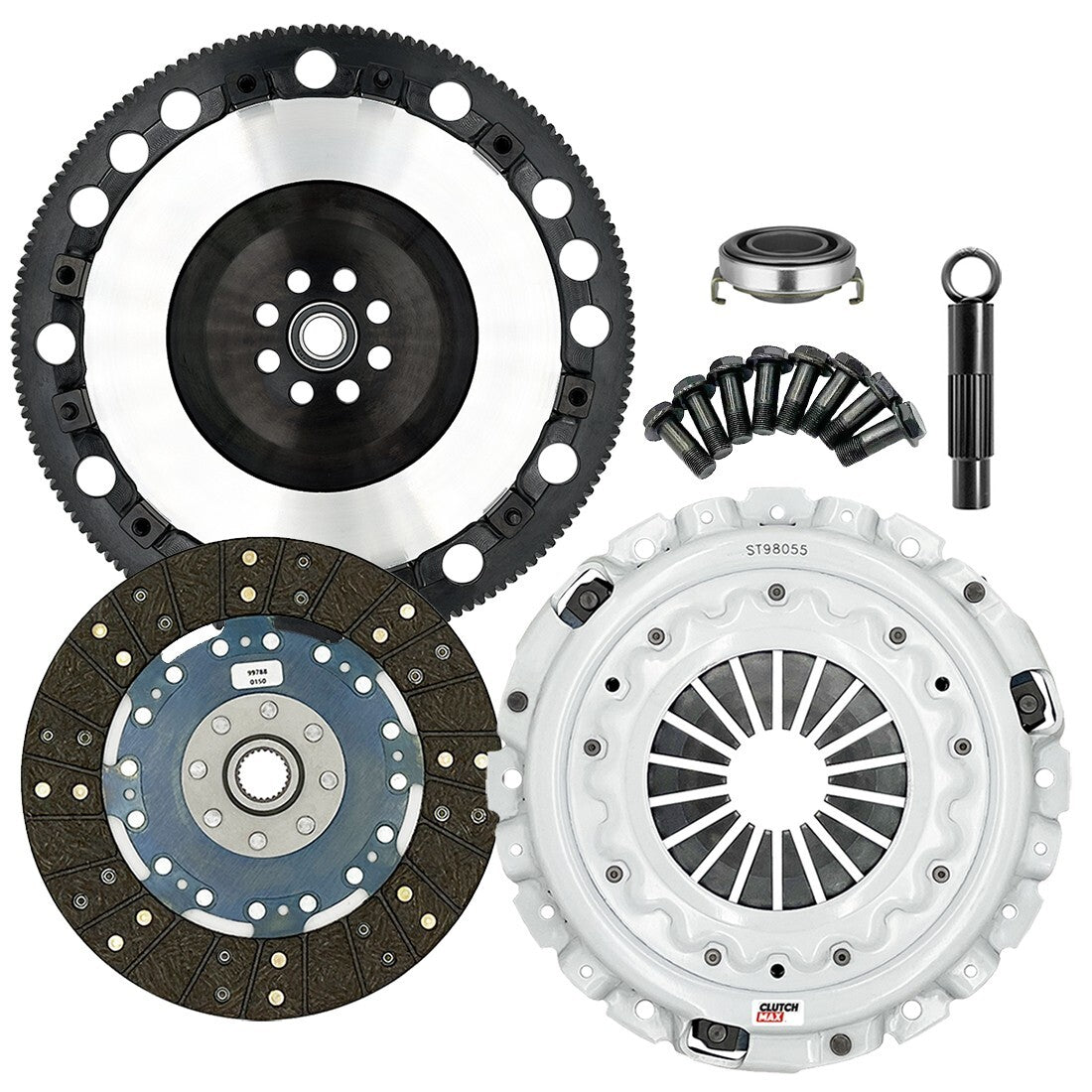 CLUTCHMAX STAGE 2 CLUTCH KIT & PERFORMANCE CHROMOLY FLYWHEEL BUNDLE SET [CM08810HDRLSF-ST2R]
