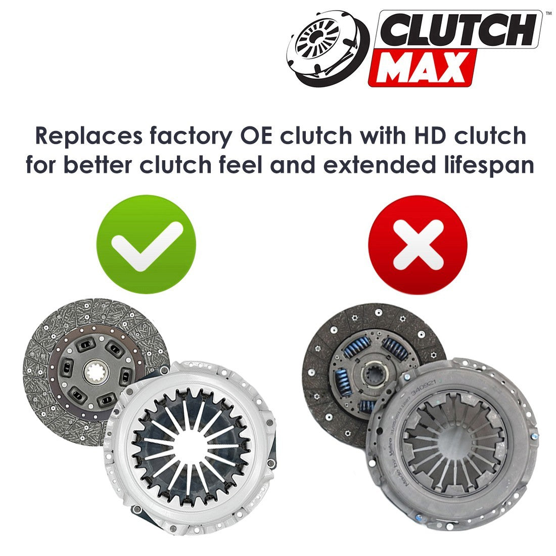 CLUTCHMAX OEM CLUTCH KIT & FLYWHEEL BUNDLE SET [CM07293HDFW-CK]
