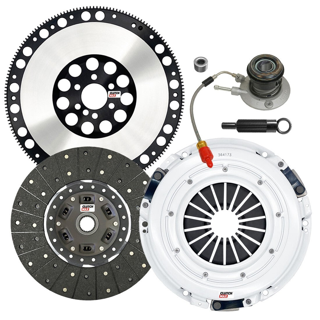 CLUTCHMAX STAGE 2 CLUTCH KIT & PERFORMANCE CHROMOLY FLYWHEEL WITH SLAVE CYLINDER BUNDLE SET [CM04273HDWS-LSF04173-ST2]