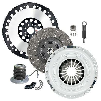 CLUTCHMAX OEM CLUTCH KIT & PERFORMANCE CHROMOLY FLYWHEEL WITH SLAVE CYLINDER BUNDLE SET [CM07809HDWS-LSF07809-CK]