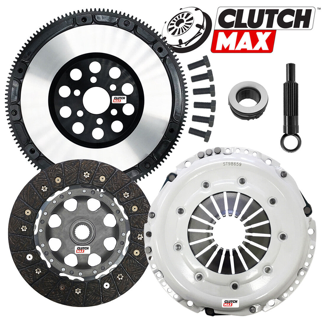 CLUTCHMAX STAGE 2 CLUTCH KIT & PERFORMANCE CHROMOLY FLYWHEEL BUNDLE SET [CM02027HDRLSF-ST2R]