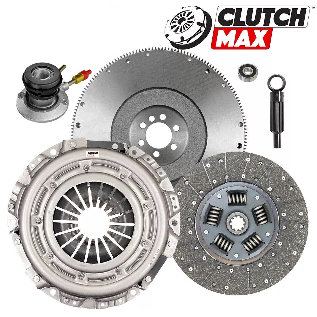 CLUTCHMAX OEM CLUTCH KIT & FLYWHEEL WITH SLAVE CYLINDER BUNDLE SET [CM04090HDWS-FW167575-CK]