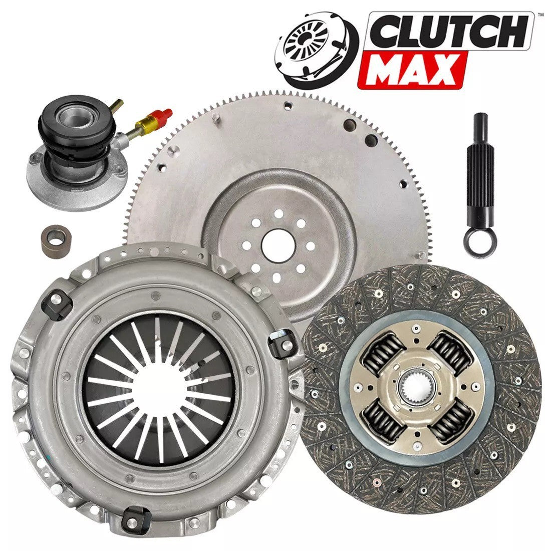 CLUTCHMAX OEM CLUTCH KIT & FLYWHEEL WITH SLAVE CYLINDER BUNDLE SET [CM04082HDWS-FW167533-CK]
