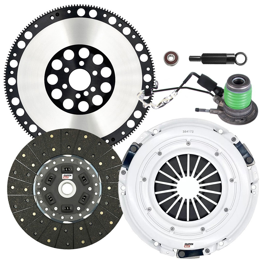 CLUTCHMAX STAGE 2 CLUTCH KIT & PERFORMANCE CHROMOLY FLYWHEEL WITH SLAVE CYLINDER BUNDLE SET [CM04803SBWS-LSF04173-ST2X]