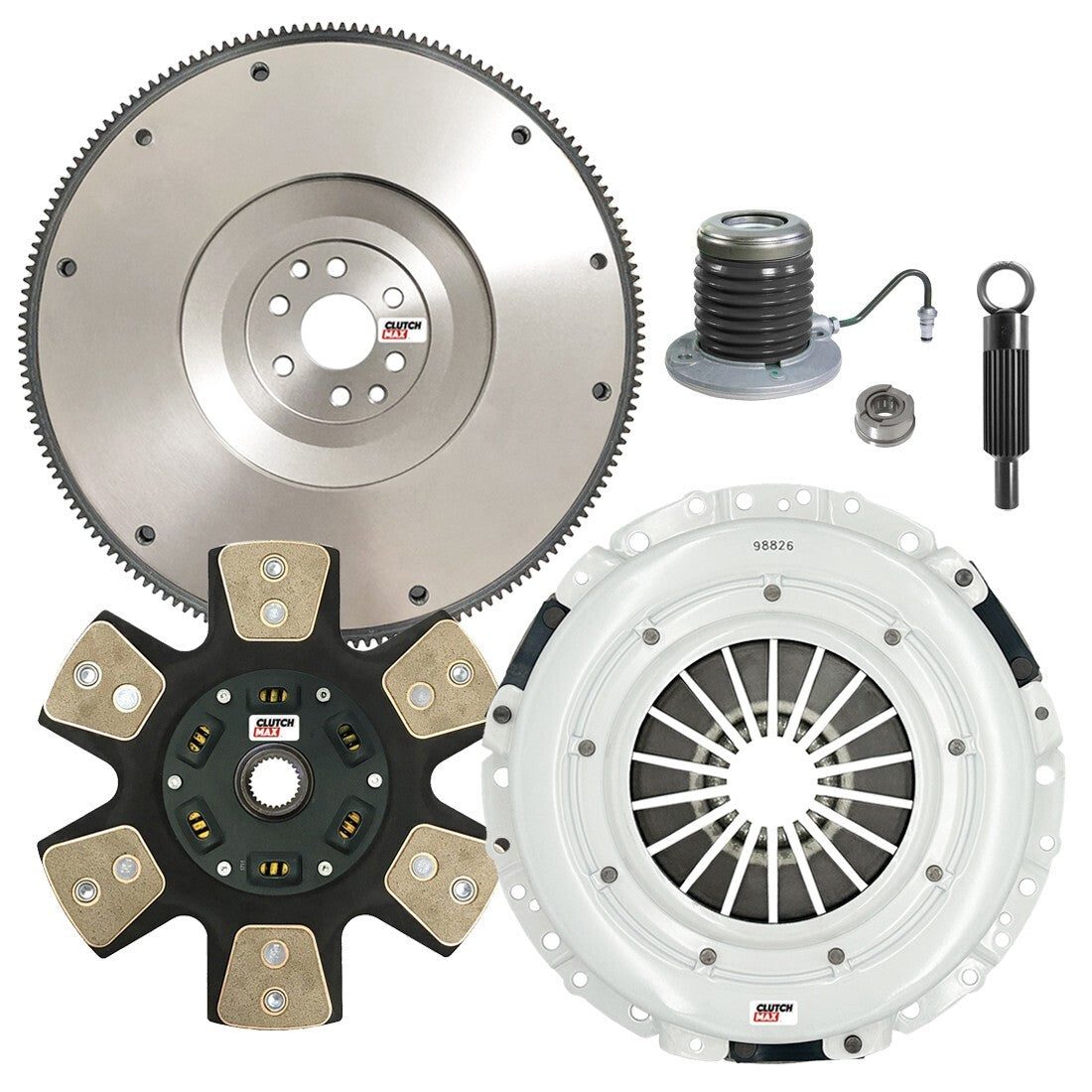 CLUTCHMAX STAGE 4 CLUTCH KIT & FLYWHEEL WITH SLAVE CYLINDER BUNDLE SET [CM07803HDCWS-FW167731-ST4]