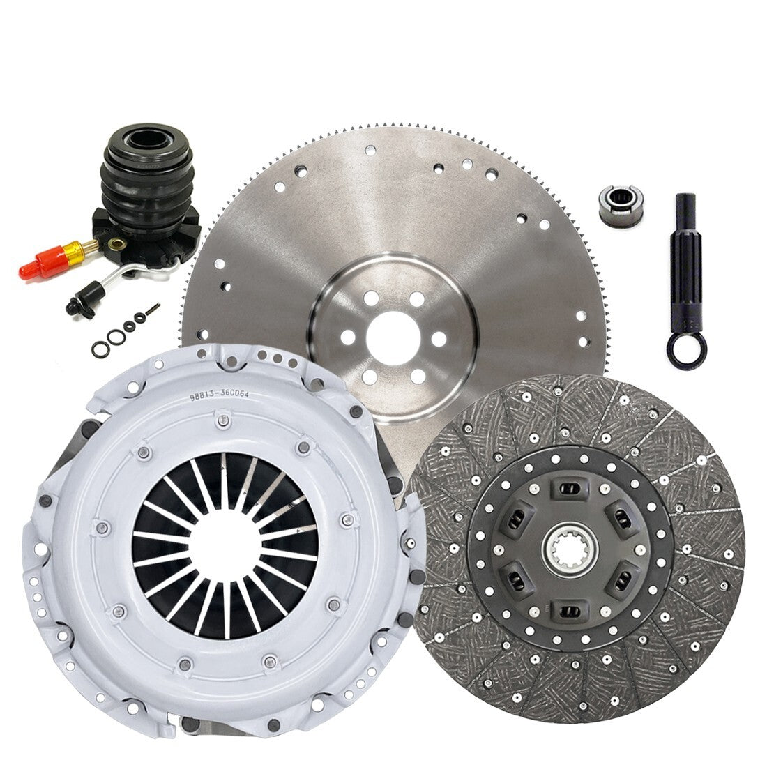 CLUTCHMAX OEM CLUTCH KIT & FLYWHEEL WITH SLAVE CYLINDER BUNDLE SET [CM07097HDWS-FW167710-CK]