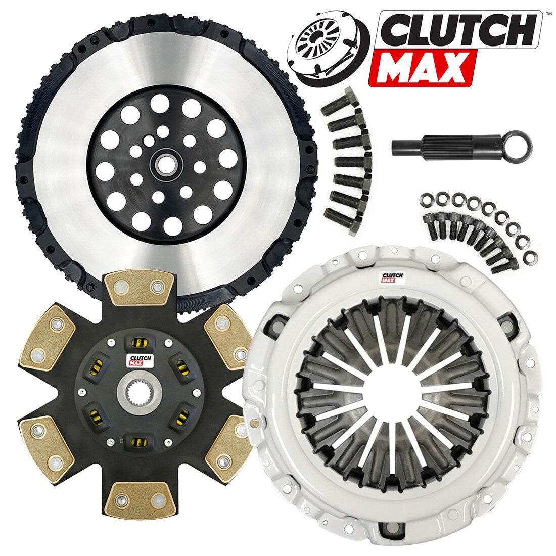 CLUTCHMAX STAGE 4 CLUTCH KIT & PERFORMANCE CHROMOLY FLYWHEEL BUNDLE SET [CM05960HDCLSF-ST4]