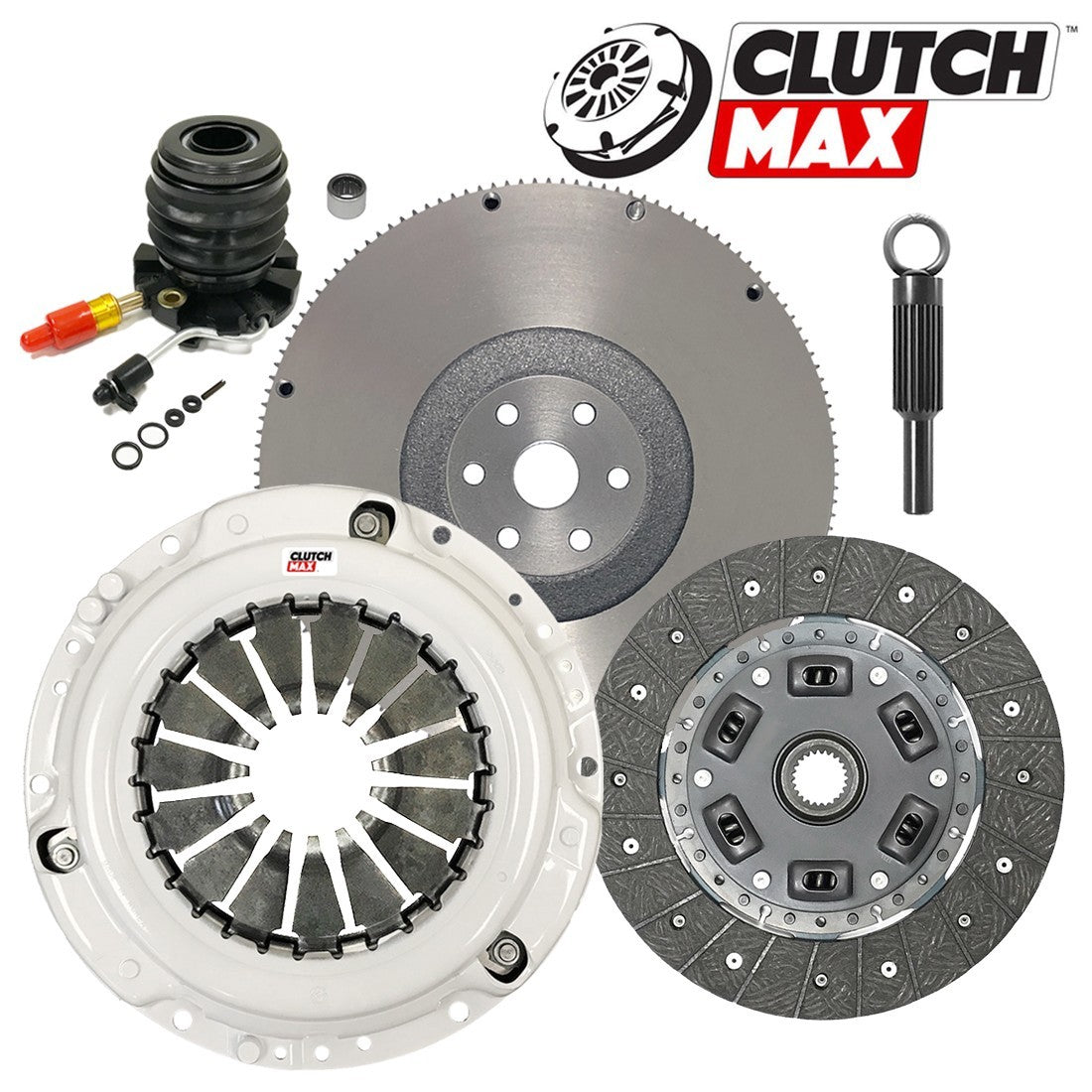 CLUTCHMAX OEM CLUTCH KIT & FLYWHEEL WITH SLAVE CYLINDER BUNDLE SET [CM07141HDWS+FW167705-CK]
