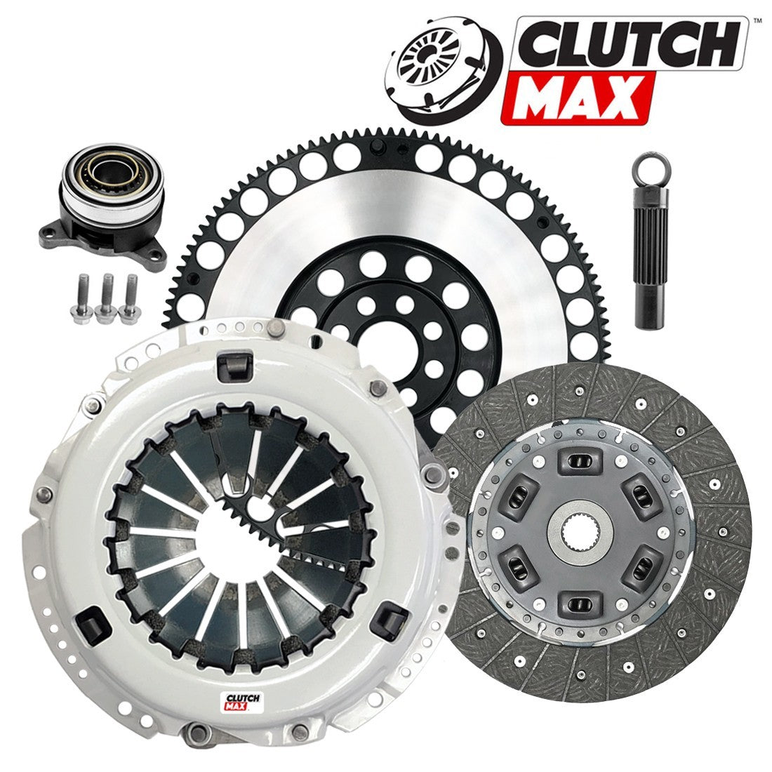 CLUTCHMAX OEM CLUTCH KIT & PERFORMANCE CHROMOLY FLYWHEEL WITH SLAVE CYLINDER BUNDLE SET [CM16087HDWS-LSF16082-CK]