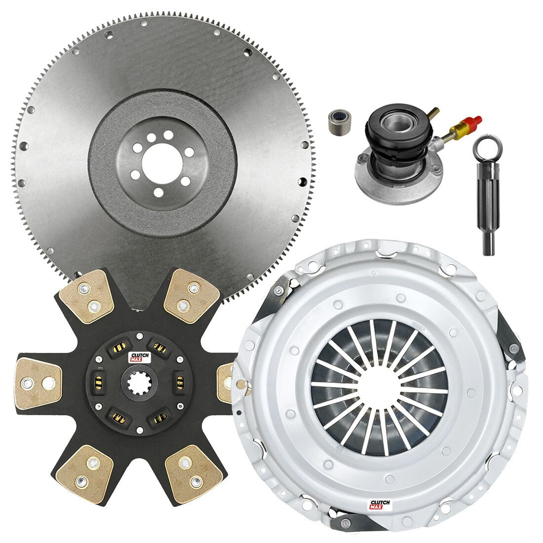 CLUTCHMAX STAGE 4 CLUTCH KIT & FLYWHEEL WITH SLAVE CYLINDER BUNDLE SET [CM04170HDCWS-FW167525-ST4]