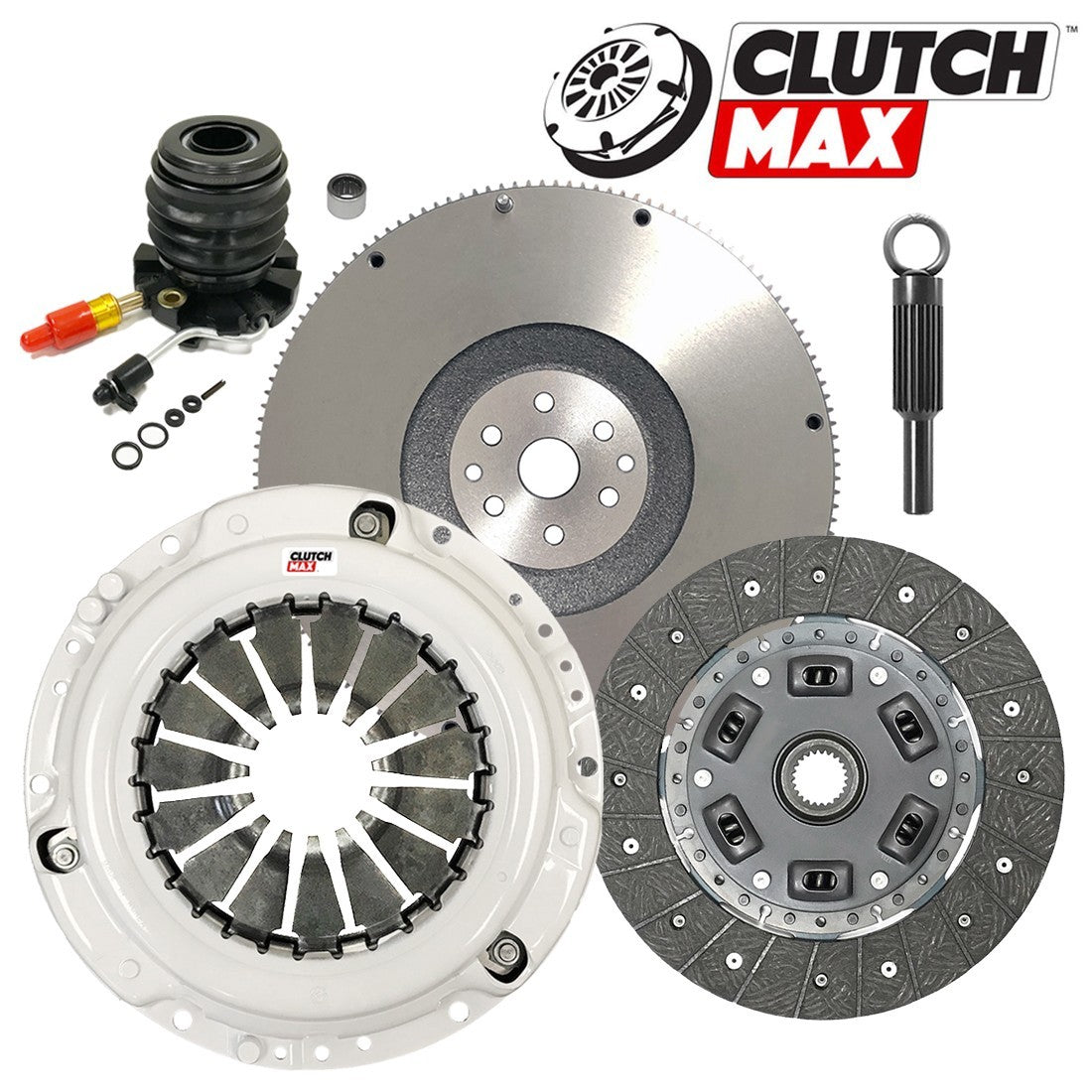 CLUTCHMAX OEM CLUTCH KIT & FLYWHEEL WITH SLAVE CYLINDER BUNDLE SET [CM07141HDWS+FW167741-CK]