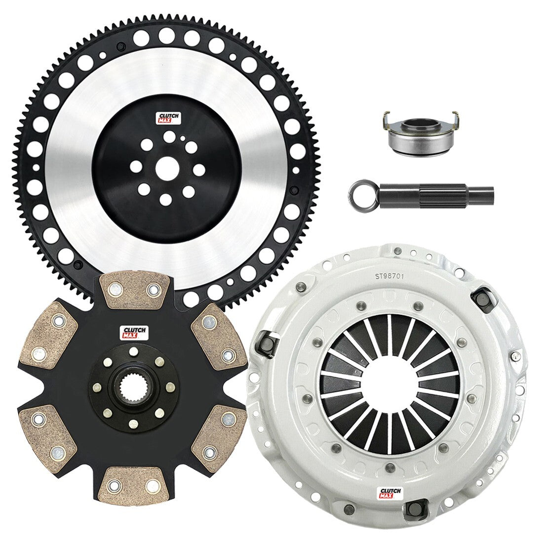CLUTCHMAX STAGE 4 CLUTCH KIT & PERFORMANCE CHROMOLY FLYWHEEL BUNDLE SET [CM08014HDDLSF-ST4]