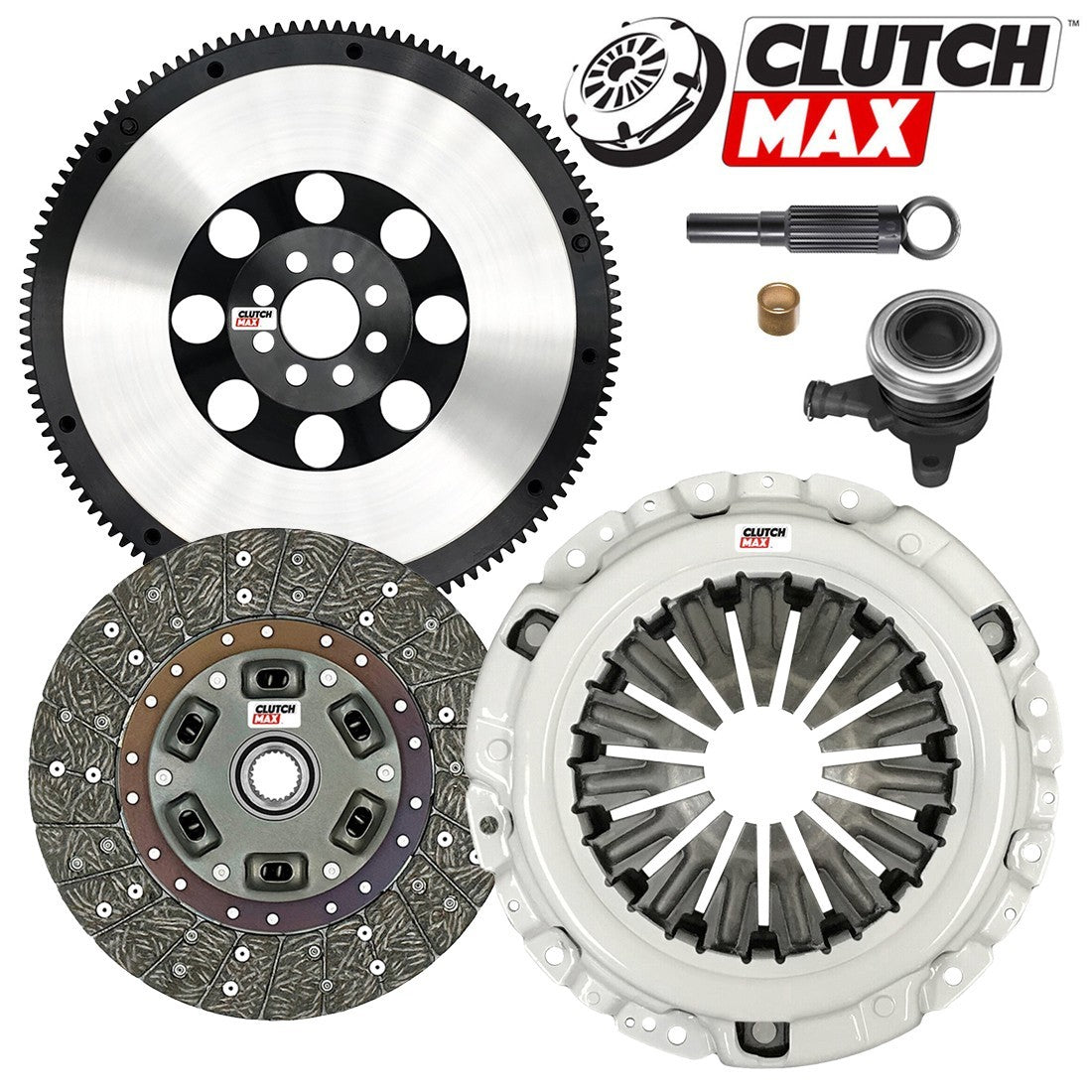 CLUTCHMAX STAGE 2 CLUTCH KIT & PERFORMANCE CHROMOLY FLYWHEEL WITH SLAVE CYLINDER BUNDLE SET [CM06082HDWS-LSF06082-ST2]