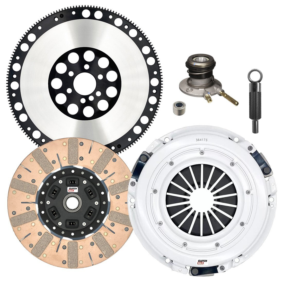 CLUTCHMAX STAGE 3 CLUTCH KIT & PERFORMANCE CHROMOLY FLYWHEEL WITH SLAVE CYLINDER BUNDLE SET [CM04222DFWS-LSF04173-ST3]
