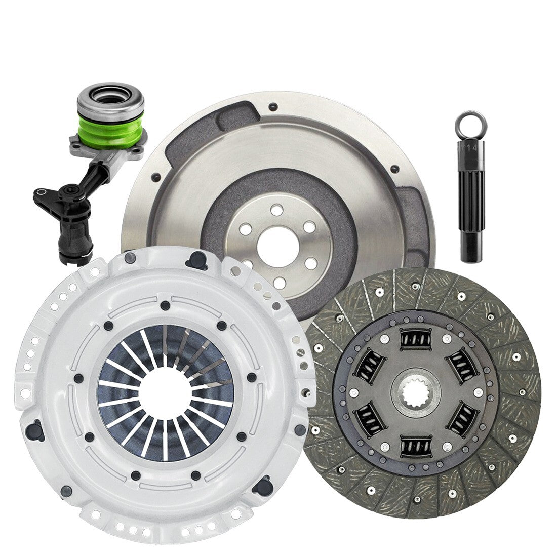 CLUTCHMAX OEM CLUTCH KIT & FLYWHEEL WITH SLAVE CYLINDER BUNDLE SET [CM04162HDWS-FW167610-CK]