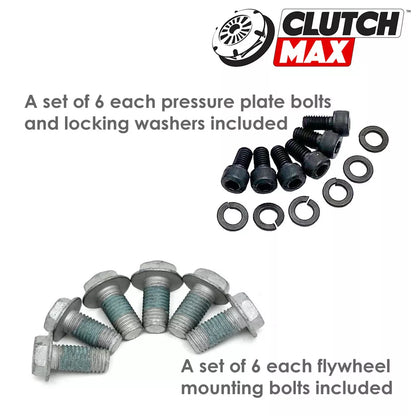 CLUTCHMAX OEM TWIN PLATE CLUTCH KIT & PERFORMANCE CHROMOLY FLYWHEEL BUNDLE SET [CM04824MP-CK]