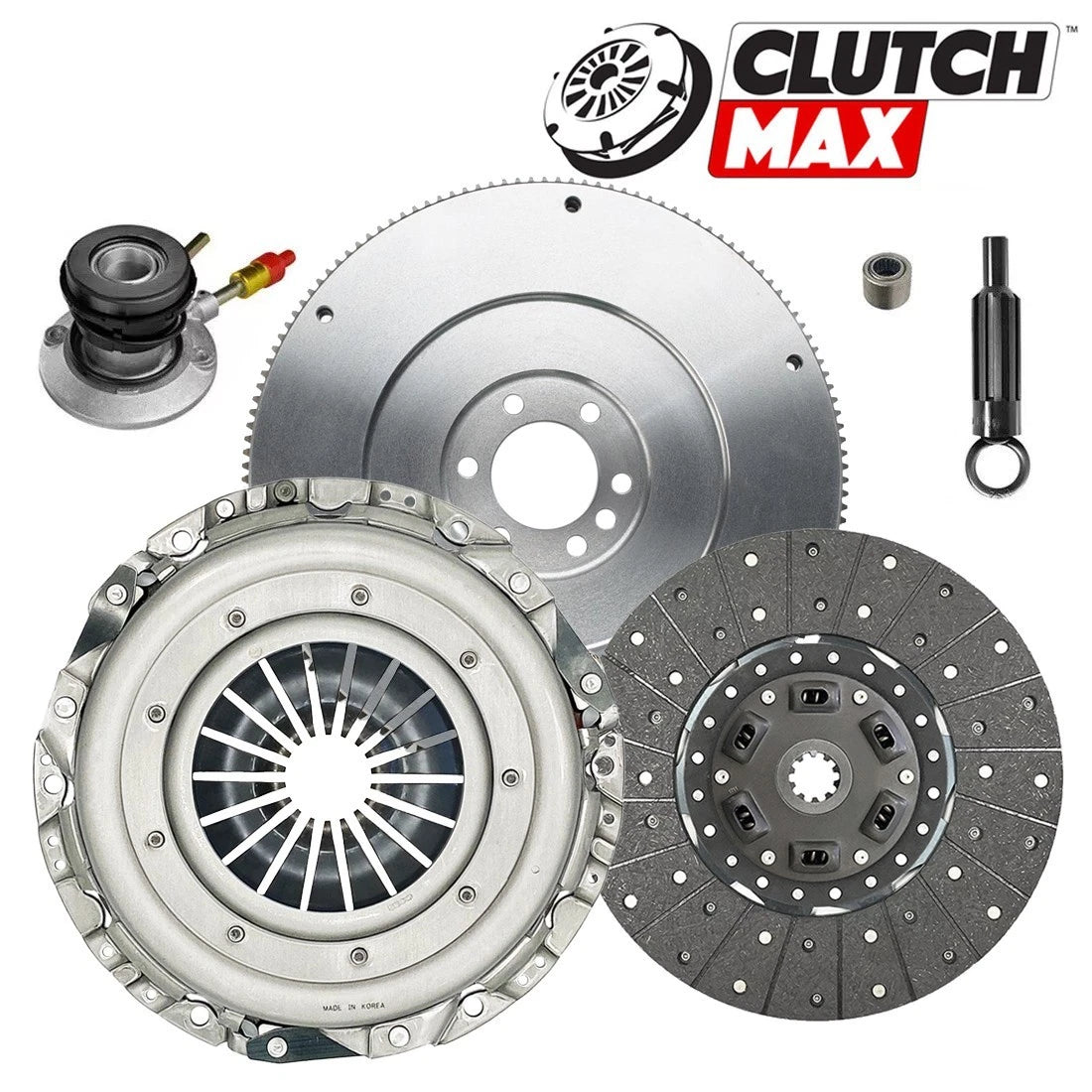 CLUTCHMAX OEM CLUTCH KIT & FLYWHEEL BUNDLE SET WITH SLAVE CYLINDER [CM04154HDWS-FW167972-CK]