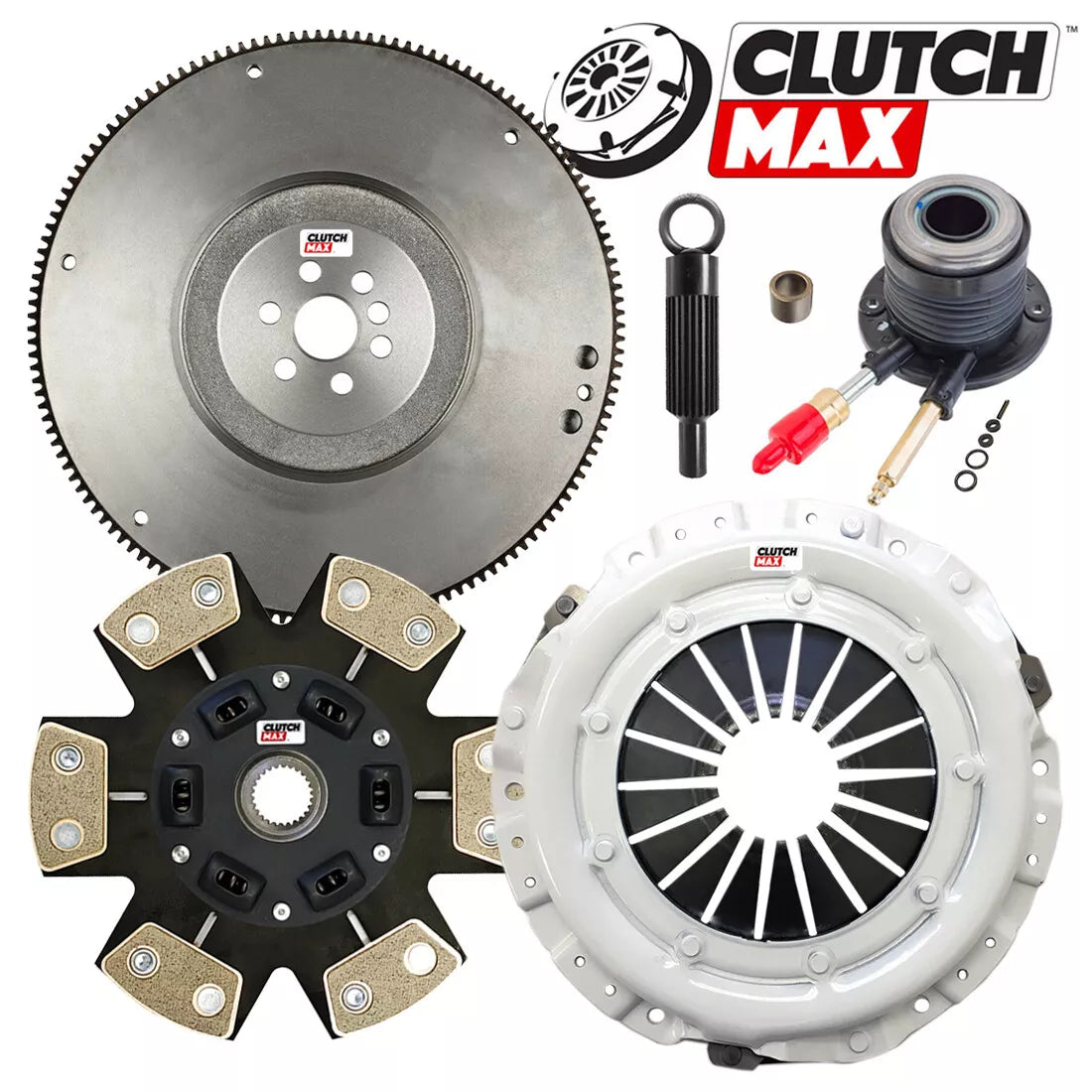 CLUTCHMAX  STAGE 3 CLUTCH KIT & FLYWHEEL WITH SLAVE CYLINDER BUNDLE SET [CM04156HDCWS-FW167500-ST3]