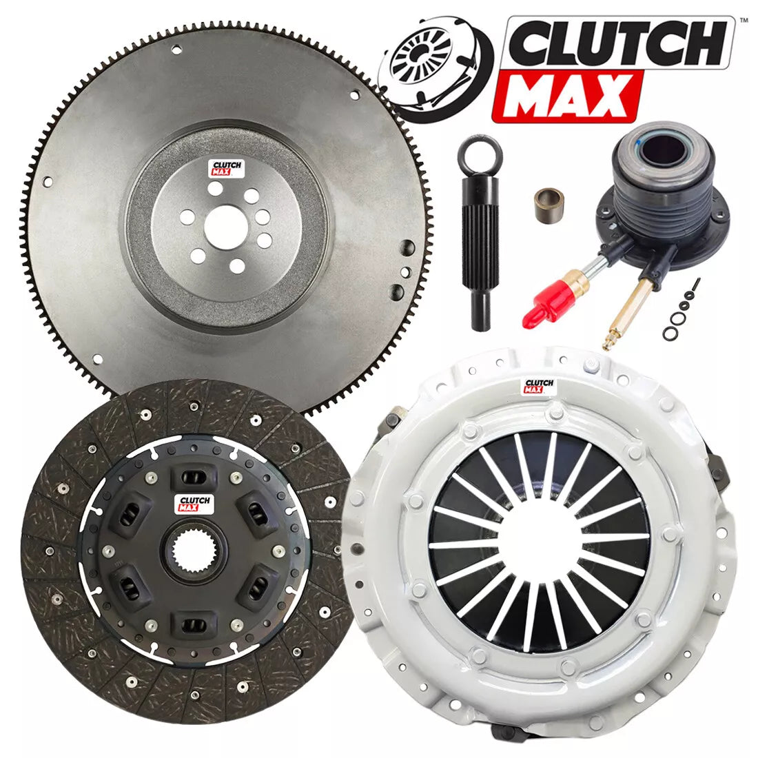CLUTCHMAX  STAGE 2 CLUTCH KIT & FLYWHEEL WITH SLAVE CYLINDER BUNDLE SET [CM04156HDWS-FW167500-ST2]