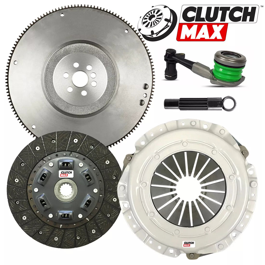 CLUTCHMAX  STAGE 2 CLUTCH KIT & FLYWHEEL WITH SLAVE CYLINDER BUNDLE SET [CM04159HDWS-FW167500-ST2]