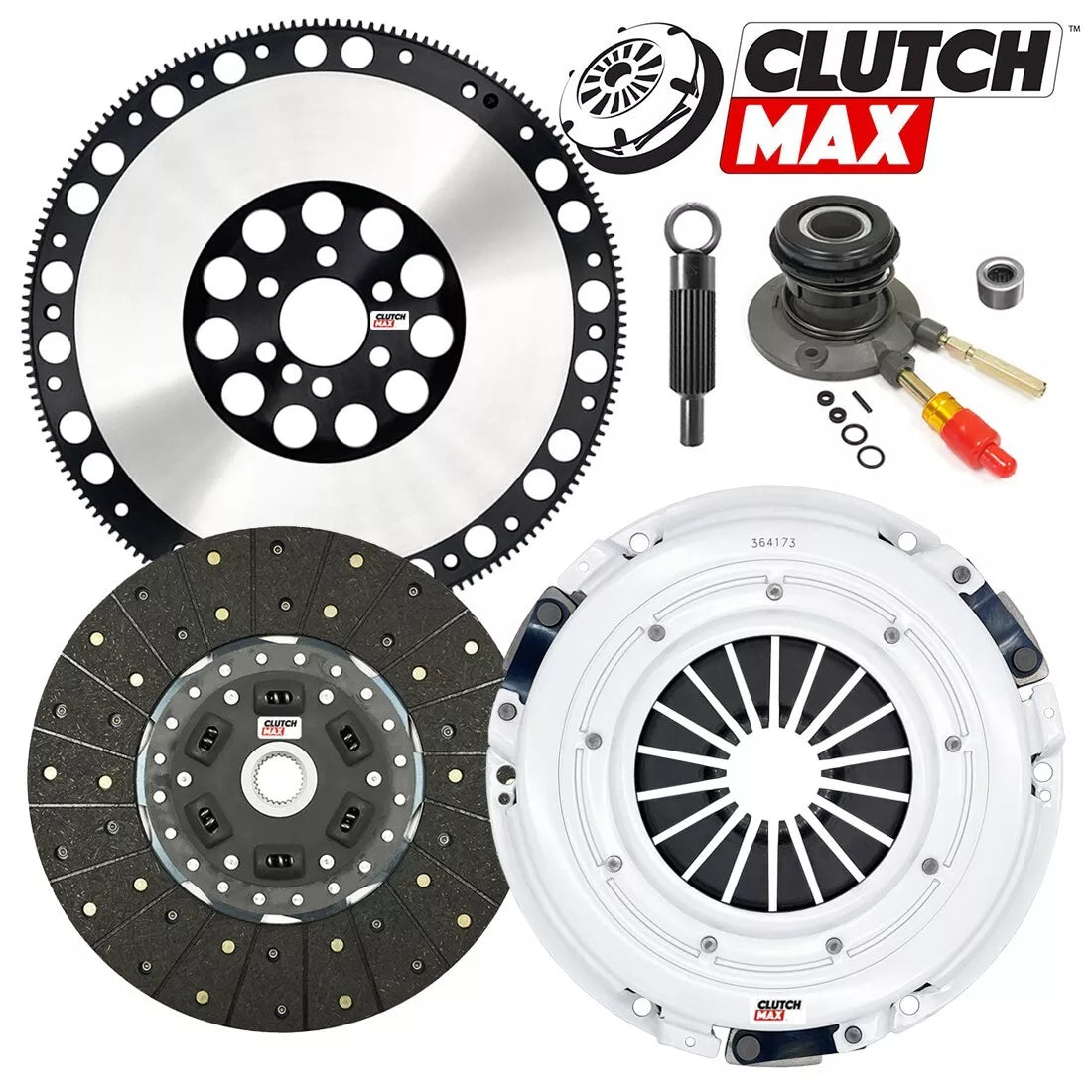 CLUTCHMAX  STAGE 2 CLUTCH KIT & PERFORMANCE CHROMOLY FLYWHEEL WITH SLAVE CYLINDER BUNDLE SET [CM04173SBWS-LSF04173-ST2]
