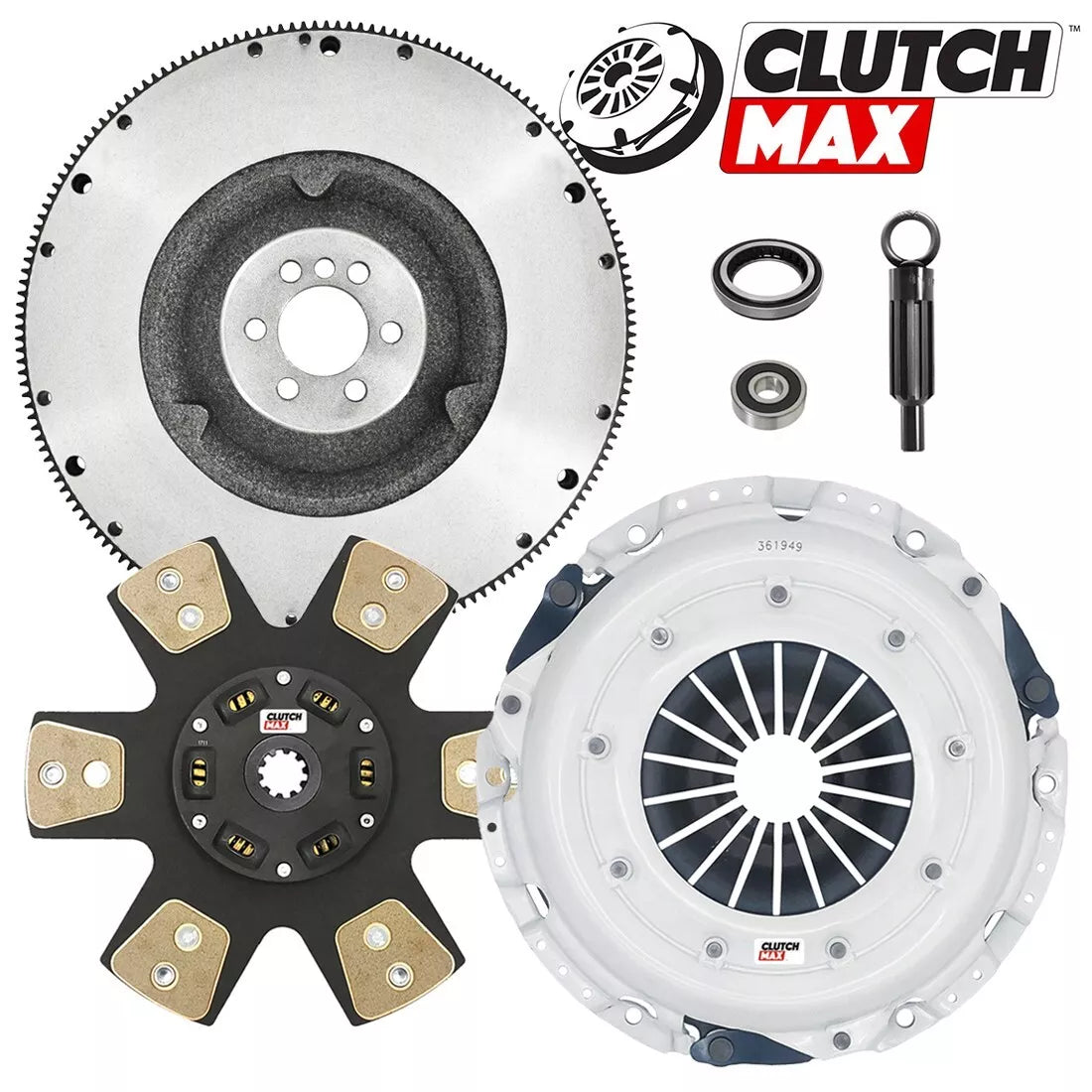 CLUTCHMAX  STAGE 4 CLUTCH KIT & FLYWHEEL BUNDLE SET [CM04182HDC-FW167577-ST4]