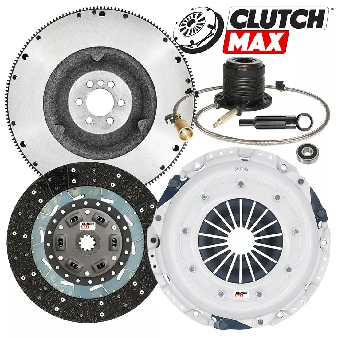 CLUTCHMAX  STAGE 2 CLUTCH KIT & FLYWHEEL WITH SLAVE CYLINDER BUNDLE SET [CM04182HDWS-FW167577-ST2]