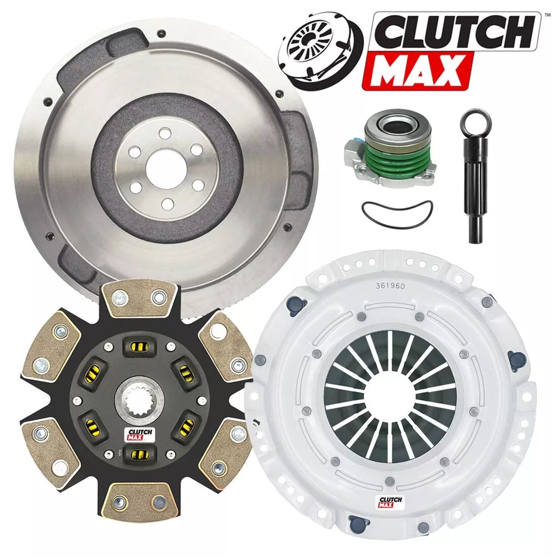 CLUTCHMAX  STAGE 3 CLUTCH KIT & FLYWHEEL WITH SLAVE CYLINDER BUNDLE SET [CM04194HDCWS+FW167610-ST3]