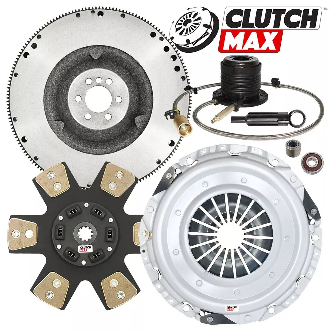 CLUTCHMAX  STAGE 4 CLUTCH KIT & FLYWHEEL WITH SLAVE CYLINDER BUNDLE SET [CM04201HDCWS-FW167577-ST4]