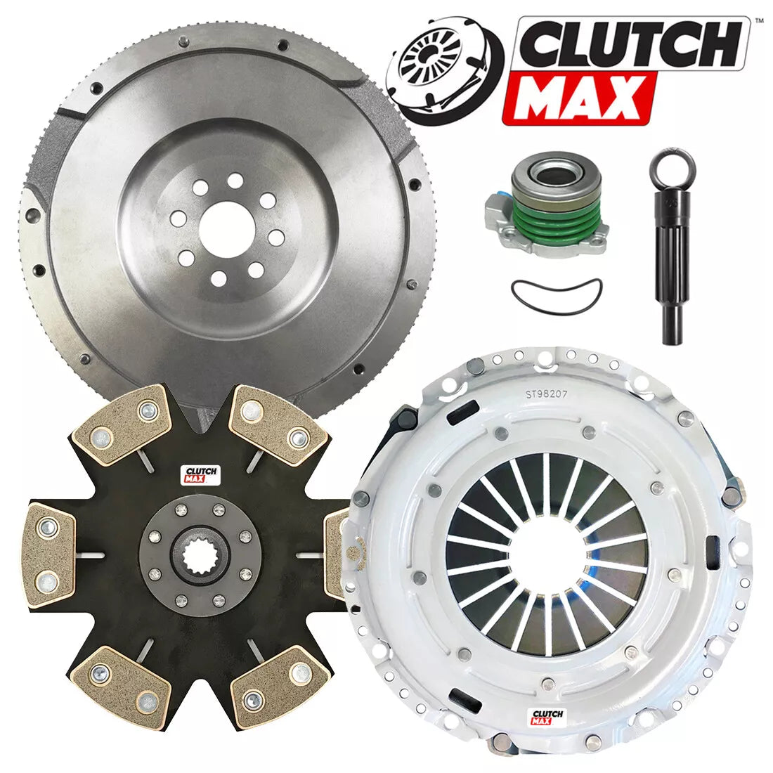 CLUTCHMAX  STAGE 4 CLUTCH KIT & FLYWHEEL WITH SLAVE CYLINDER BUNDLE SET [CM04220HDDWS-FW167587-ST4]