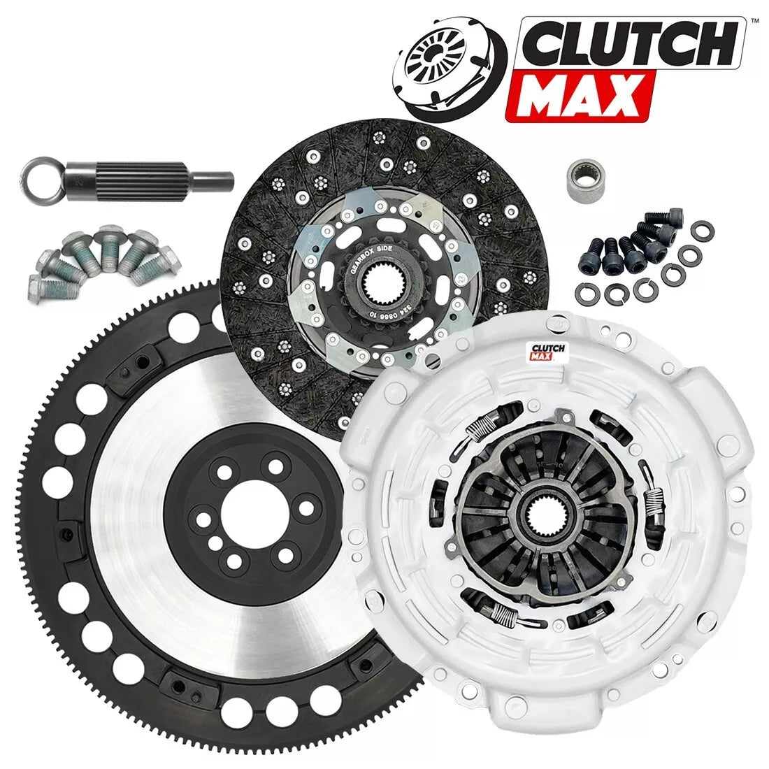 CLUTCHMAX OEM TWIN PLATE CLUTCH KIT & PERFORMANCE CHROMOLY FLYWHEEL BUNDLE SET [CM04232MP-CK]