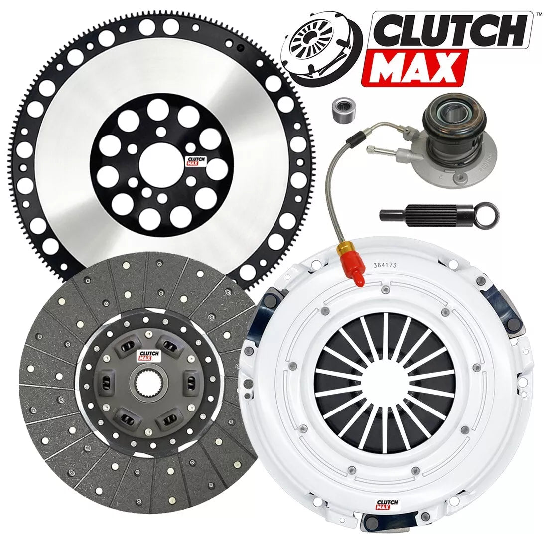 CLUTCHMAX  STAGE 1 CLUTCH KIT & PERFORMANCE CHROMOLY FLYWHEEL WITH SLAVE CYLINDER BUNDLE SET [CM04273HDWS-LSF04173-ST1]