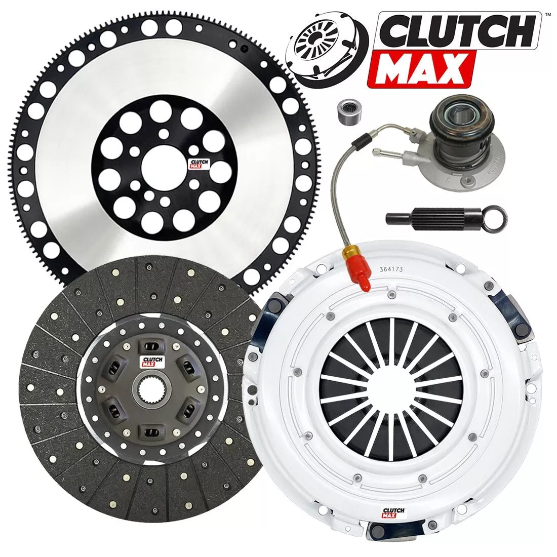 CLUTCHMAX  STAGE 2 CLUTCH KIT & PERFORMANCE CHROMOLY FLYWHEEL WITH SLAVE CYLINDER BUNDLE SET [CM04273HDWS-LSF04173-ST2]