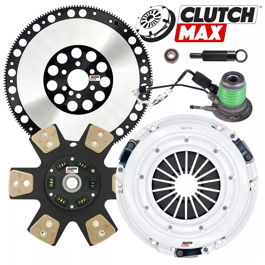 CLUTCHMAX  STAGE 4 CLUTCH KIT & PERFORMANCE CHROMOLY FLYWHEEL WITH SLAVE CYLINDER BUNDLE SET [CM04803HDCWS-LSF04173-ST4]