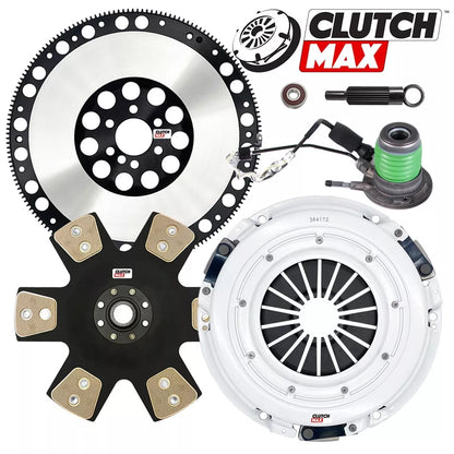 CLUTCHMAX  STAGE 5 CLUTCH KIT & PERFORMANCE CHROMOLY FLYWHEEL WITH SLAVE CYLINDER BUNDLE SET [CM04803HDDWS-LSF04173-ST5]