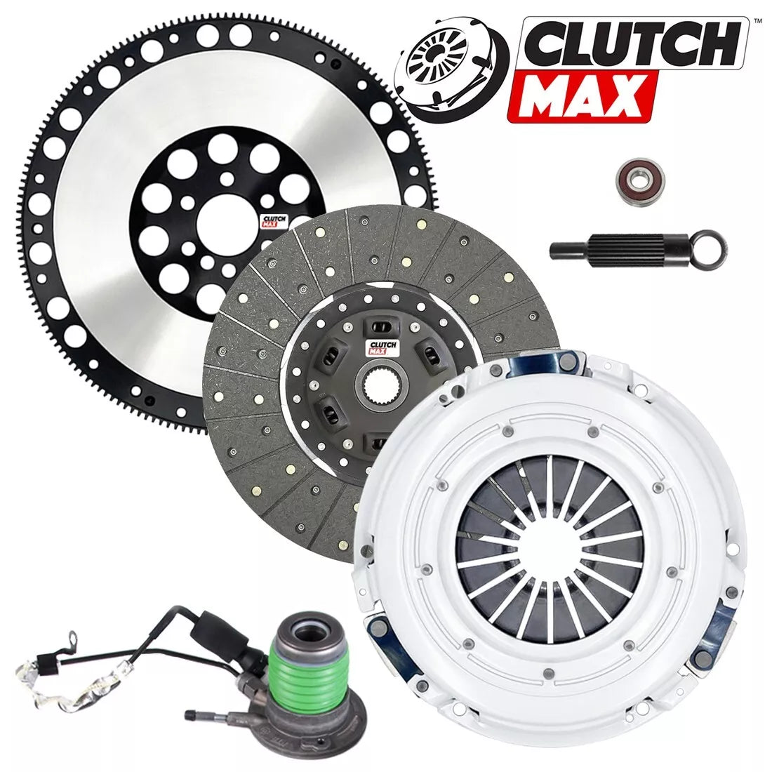 CLUTCHMAX  OEM CLUTCH KIT & PERFORMANCE CHROMOLY FLYWHEEL WITH SLAVE CYLINDER BUNDLE SET [CM04803HDWS-LSF04173-CK]
