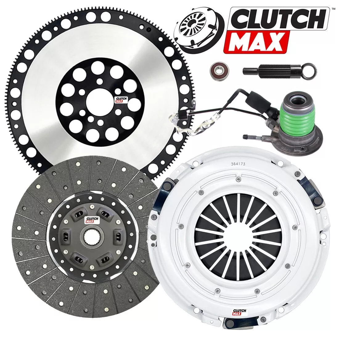 CLUTCHMAX  STAGE 1 CLUTCH KIT & PERFORMANCE CHROMOLY FLYWHEEL WITH SLAVE CYLINDER BUNDLE SET [CM04803HDWS-LSF04173-ST1]