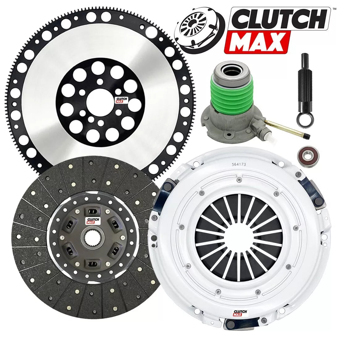 CLUTCHMAX  STAGE 2 CLUTCH KIT & PERFORMANCE CHROMOLY FLYWHEEL WITH SLAVE CYLINDER BUNDLE SET [CM04804HDWS-LSF04173-ST2]