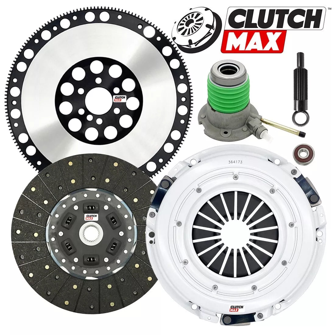 CLUTCHMAX  STAGE 2 CLUTCH KIT & PERFORMANCE CHROMOLY FLYWHEEL WITH SLAVE CYLINDER BUNDLE SET [CM04804SBWS+LSF04173-ST2X]