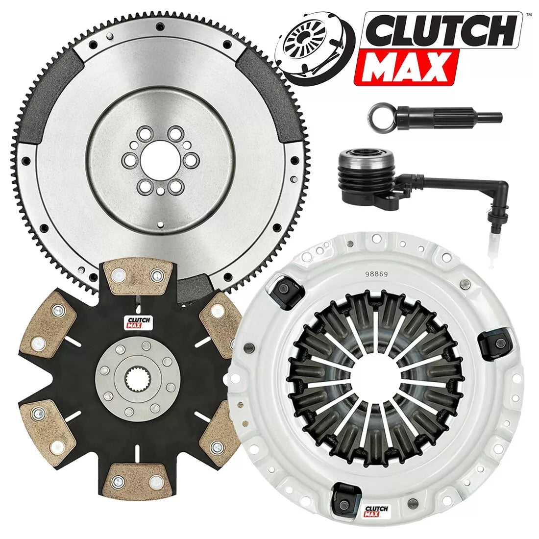 CLUTCHMAX  STAGE 4 CLUTCH KIT & FLYWHEEL WITH SLAVE CYLINDER BUNDLE SET [CM06084HDDWS+FW167973-ST4]