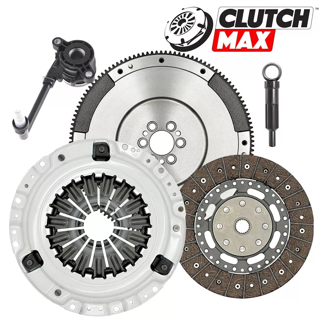 CLUTCHMAX  OEM CLUTCH KIT & FLYWHEEL WITH SLAVE CYLINDER BUNDLE SET [CM06084HDRWS+FW167973-CK]