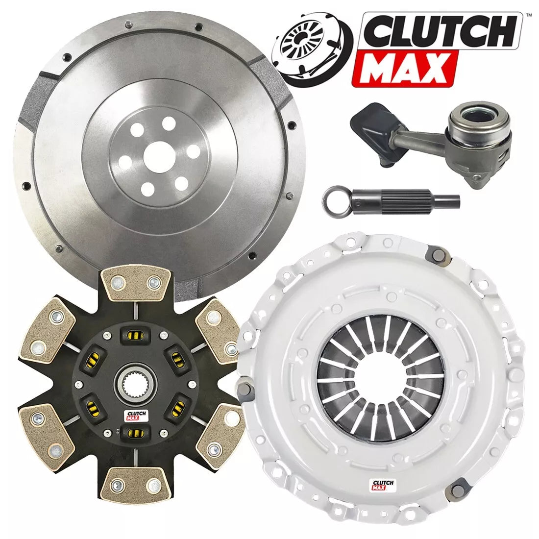 CLUTCHMAX  STAGE 3 CLUTCH KIT & FLYWHEEL WITH SLAVE CYLINDER BUNDLE SET [CM07136HDCWS-FW167740-ST3]