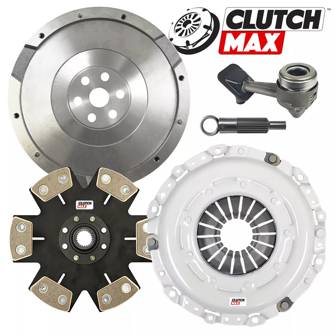 CLUTCHMAX STAGE 4 CLUTCH KIT & FLYWHEEL WITH SLAVE CYLINDER BUNDLE SET [CM07164HDDWS-FW167740-ST4]