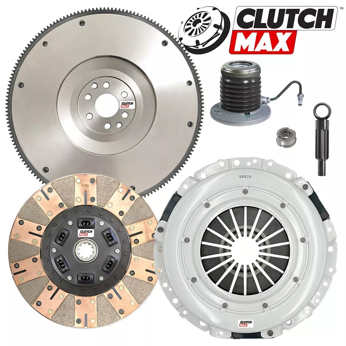 CLUTCHMAX  STAGE 3 CLUTCH KIT & FLYWHEEL WITH SLAVE CYLINDER BUNDLE SET [CM07187DFWS-FW167731-ST3]