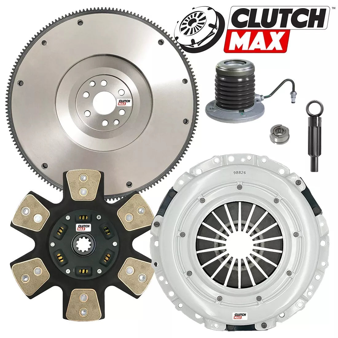 CLUTCHMAX STAGE 4 CLUTCH KIT & FLYWHEEL WITH SLAVE CYLINDER BUNDLE SET [CM07187HDCWS-FW167731-ST4]