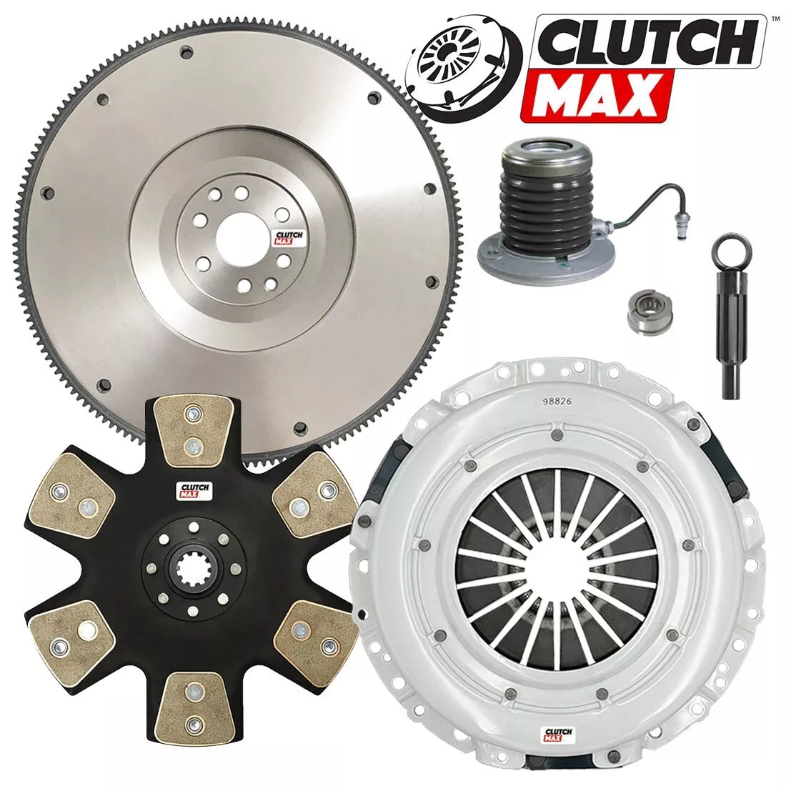 CLUTCHMAX STAGE 5 CLUTCH KIT & FLYWHEEL WITH SLAVE CYLINDER BUNDLE SET [CM07187HDDWS-FW167731-ST5]