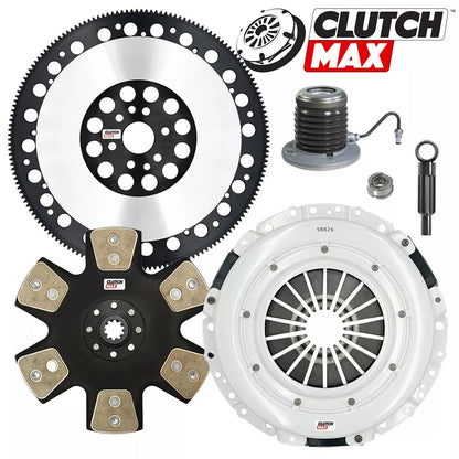 CLUTCHMAX  STAGE 5 CLUTCH KIT & PERFORMANCE CHROMOLY FLYWHEEL WITH SLAVE CYLINDER BUNDLE SET [CM07187HDDWS-LSF07023-ST5]