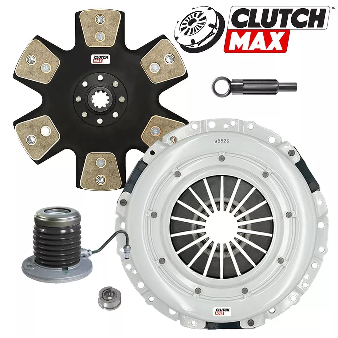 CLUTCHMAX STAGE 5 CLUTCH KIT WITH SLAVE CYLINDER BUNDLE SET [CM07187HDDWS-ST5]